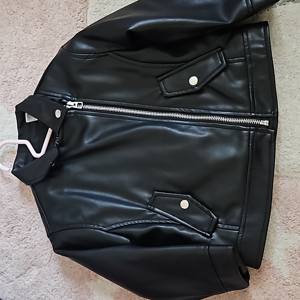 Zara Faux Lether Jacket Toddler Girls size 2-3